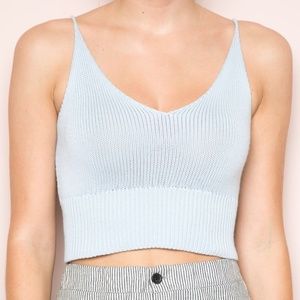 Brandy Melville Blue Knit Tank